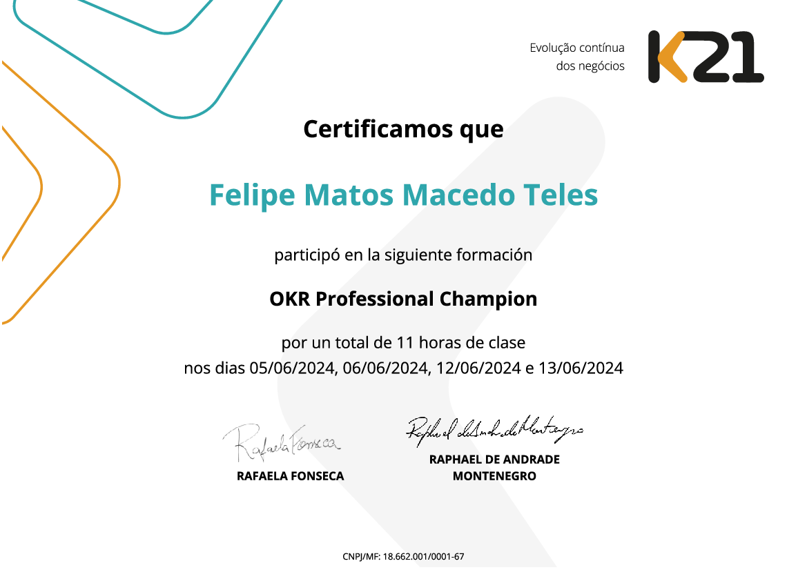 Certificado K21